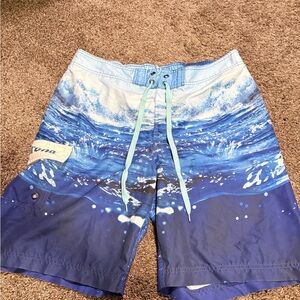Blue Ocean Print Board Shorts